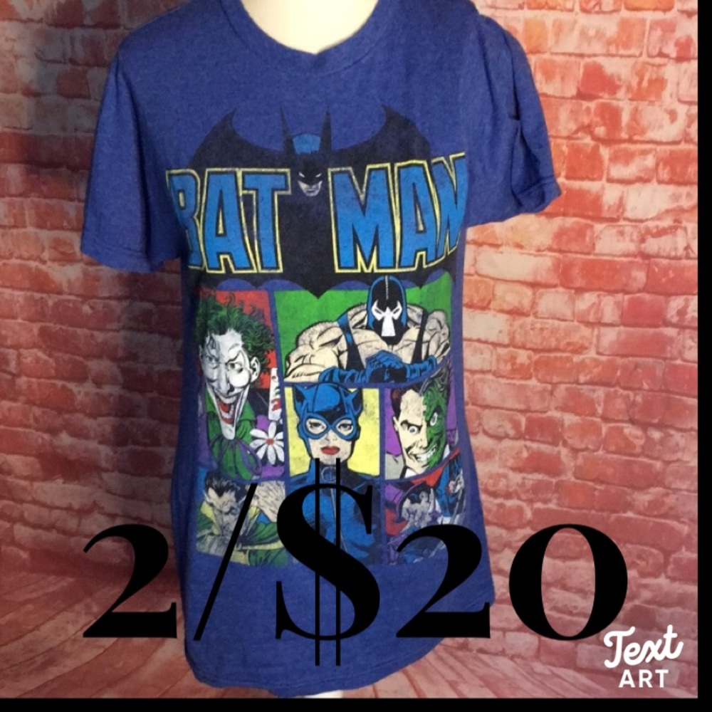 Blue Batman Graphic T-Shirt